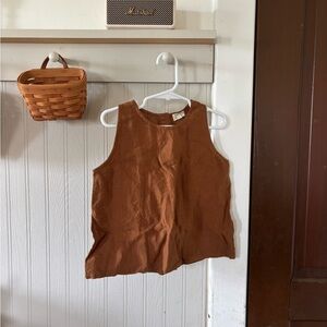 Brown Sleeveless Top